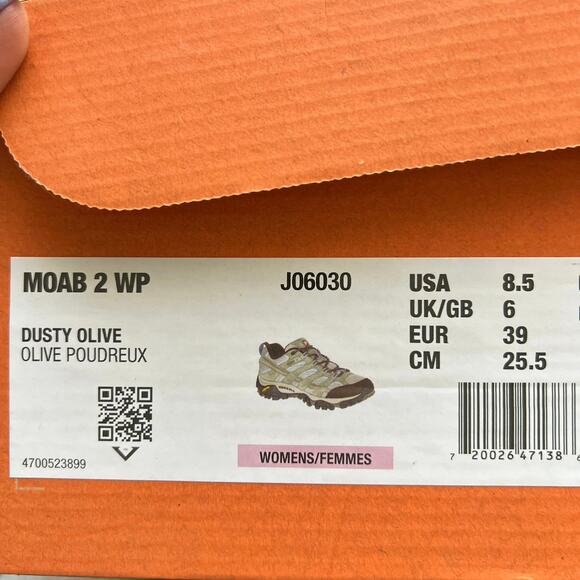 New Merrell Women's Moab 2 WP Mid Hiking Shoes Dusty Olive Size 8.5 - Picture 7 of 7